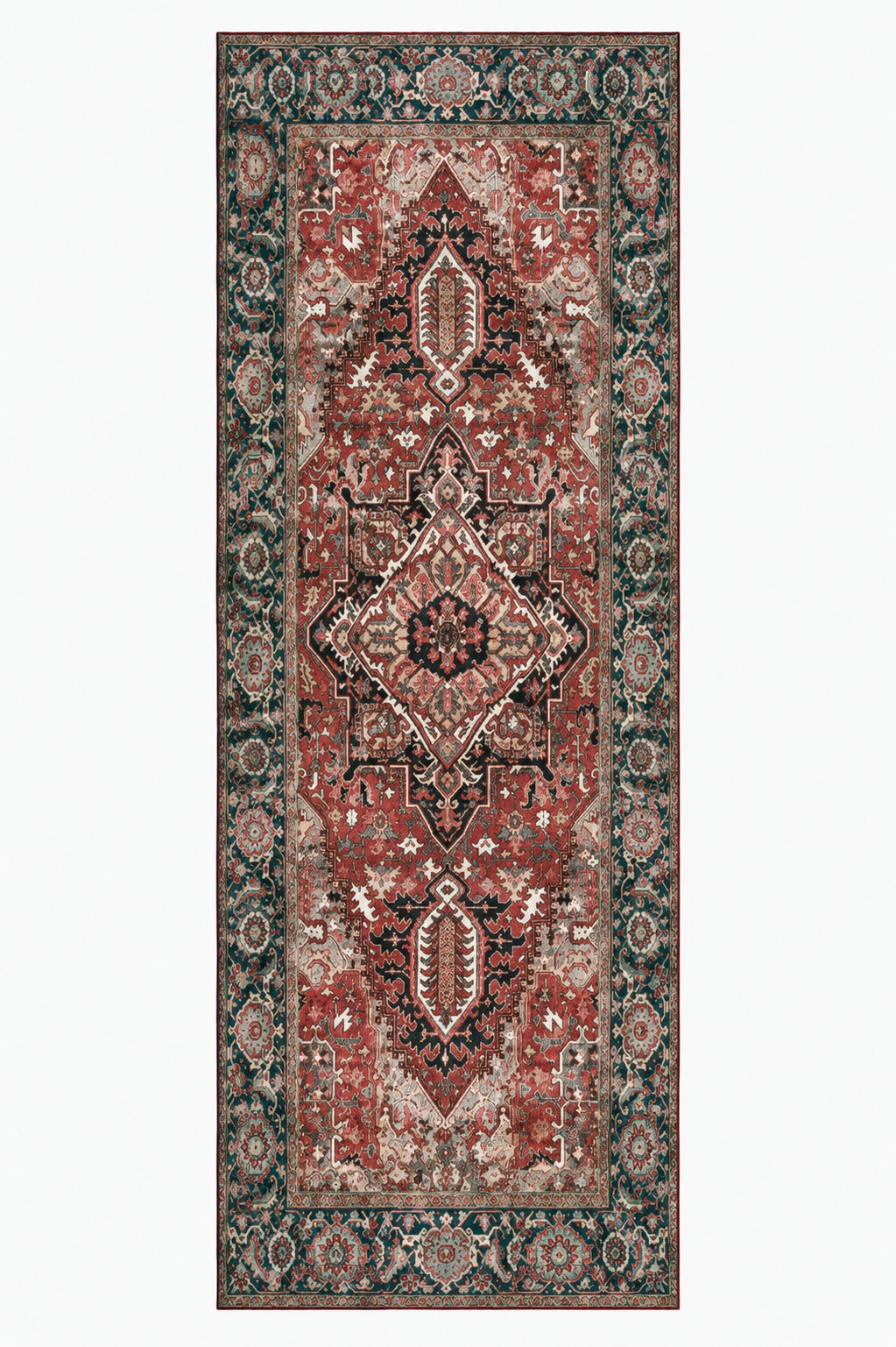 Traditioneller Orientteppich - Lalin Rosa - rot, Vintage