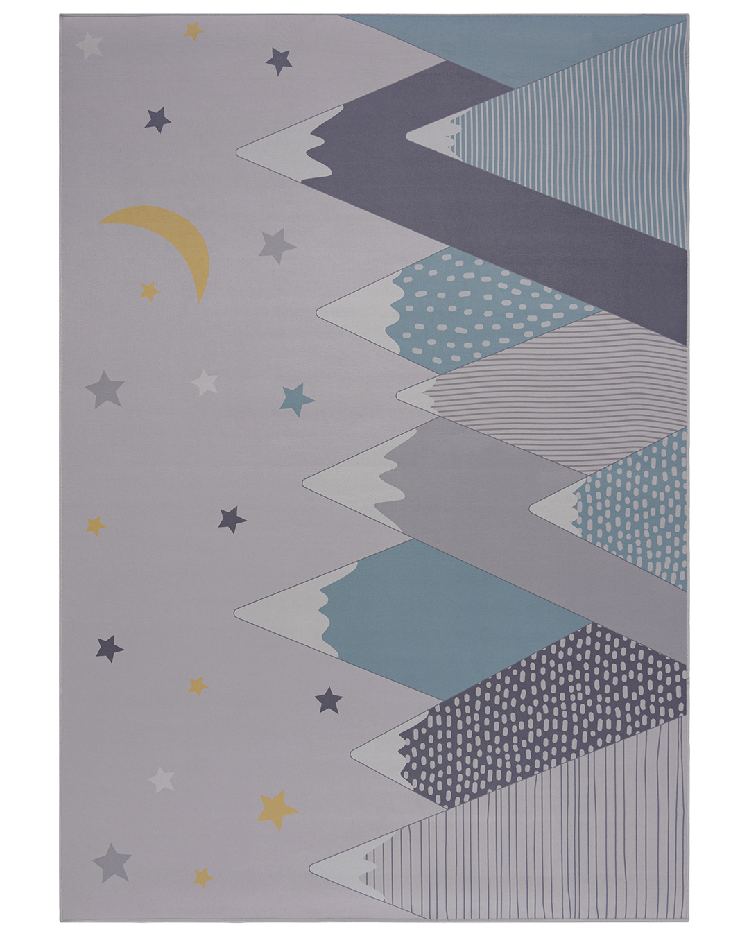 Kinder / Jugendteppich – Bambini Picco – Berge, blau, grau