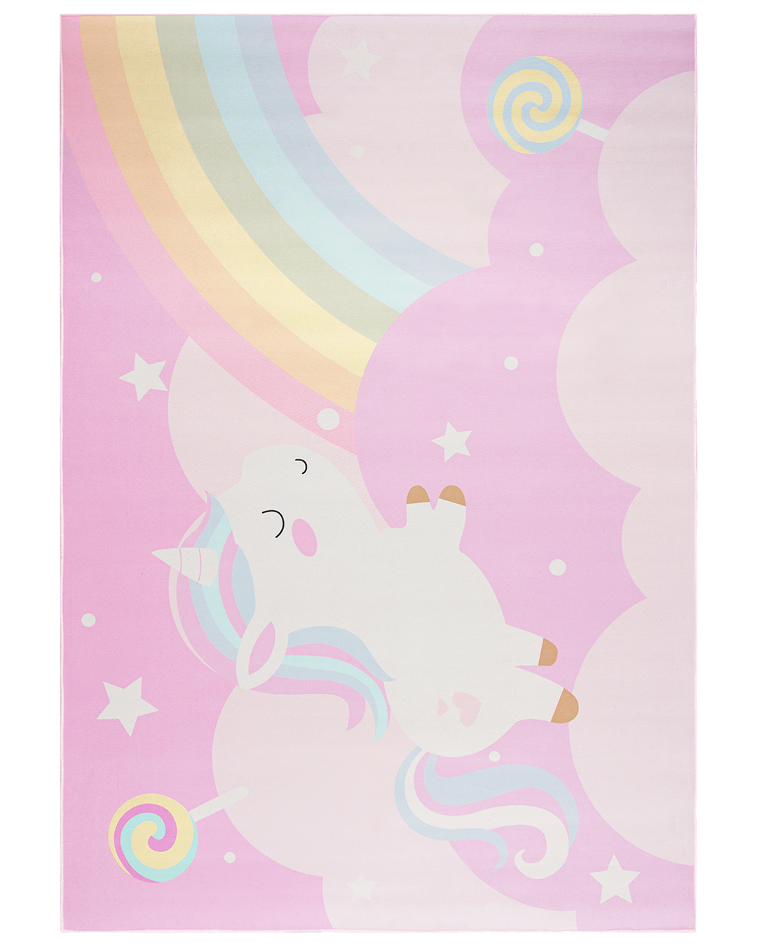 Kinderteppich – Bambini Vola – Einhorn, Regenbogen, rosa