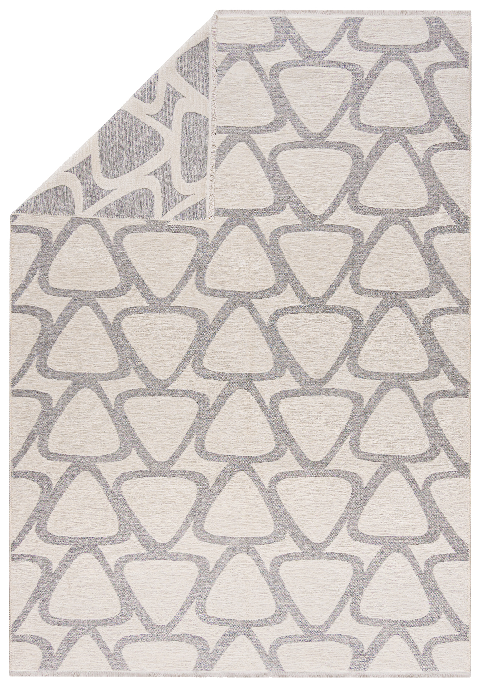 Moderner Doppelseitiger Teppich – Amalfi Tenero – beige, grau
