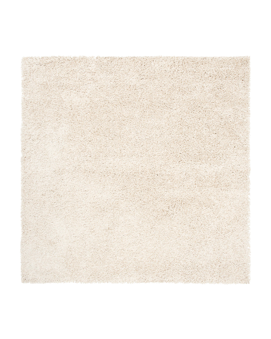 Moderner Shaggy-Teppich, quadratisch – Unito Beige Uno – hellbeige, einfarbig