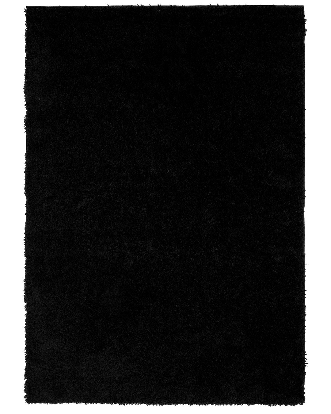 Moderner Shaggy-Teppich – Unito Nero – schwarz, einfarbig