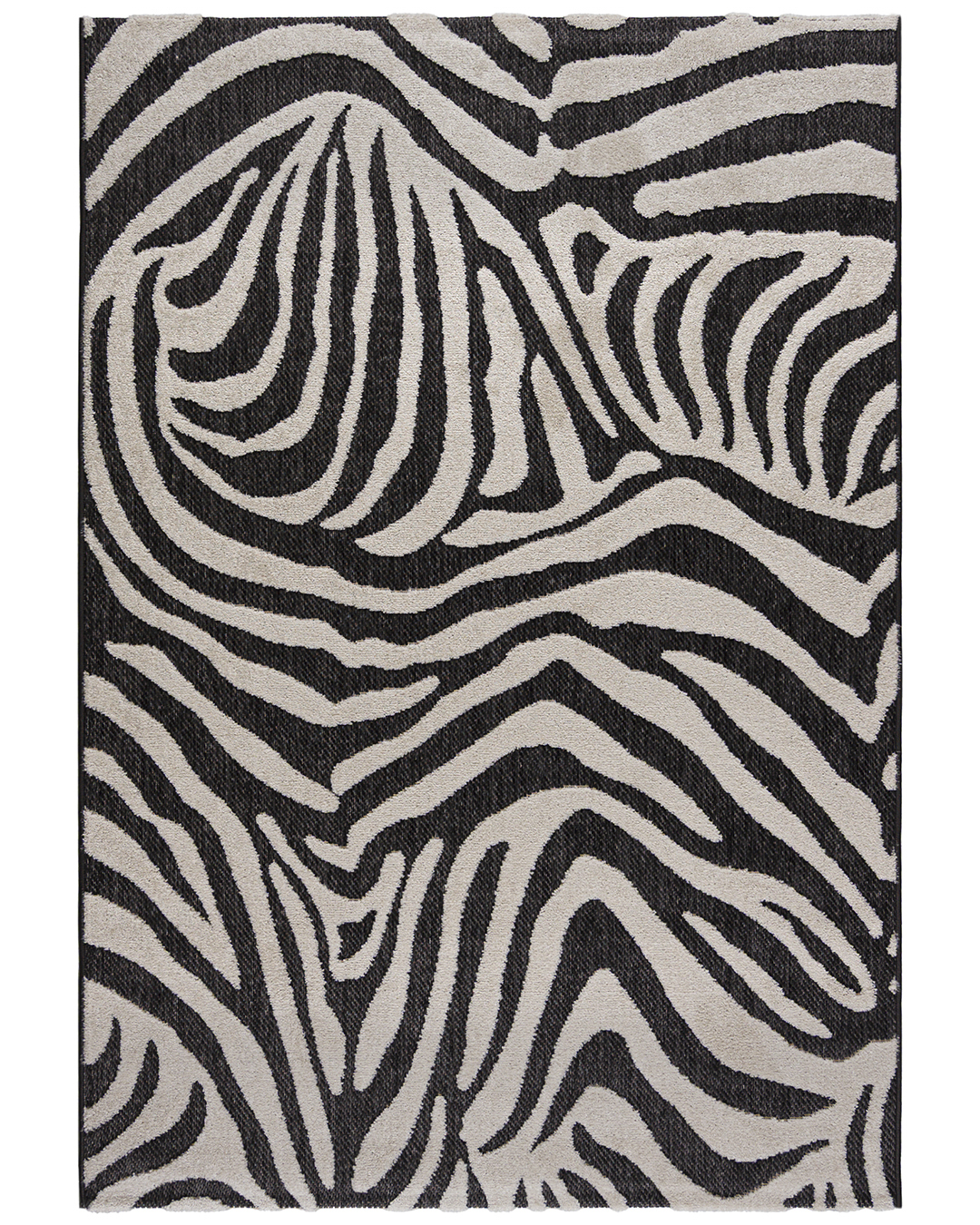 Outdoor / Indoor Teppich – Zebra Nero – weiß, schwarz, wasserdicht