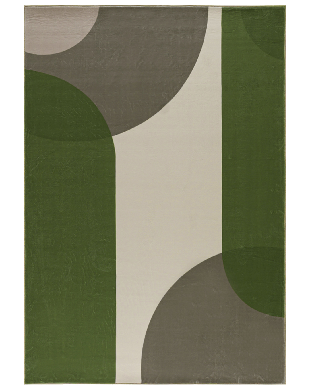 Moderner geometrischer Teppich – Modica Ombra – beige, grün