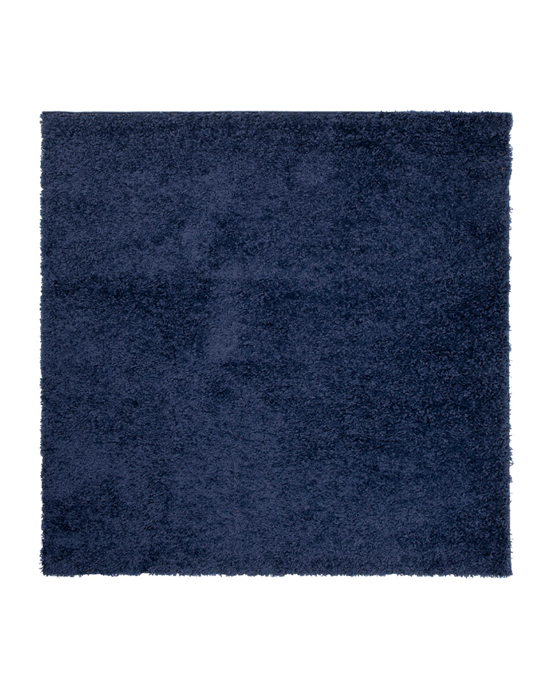Moderner Shaggy-Teppich, quadratisch – Unito Blu – marineblau, einfarbig