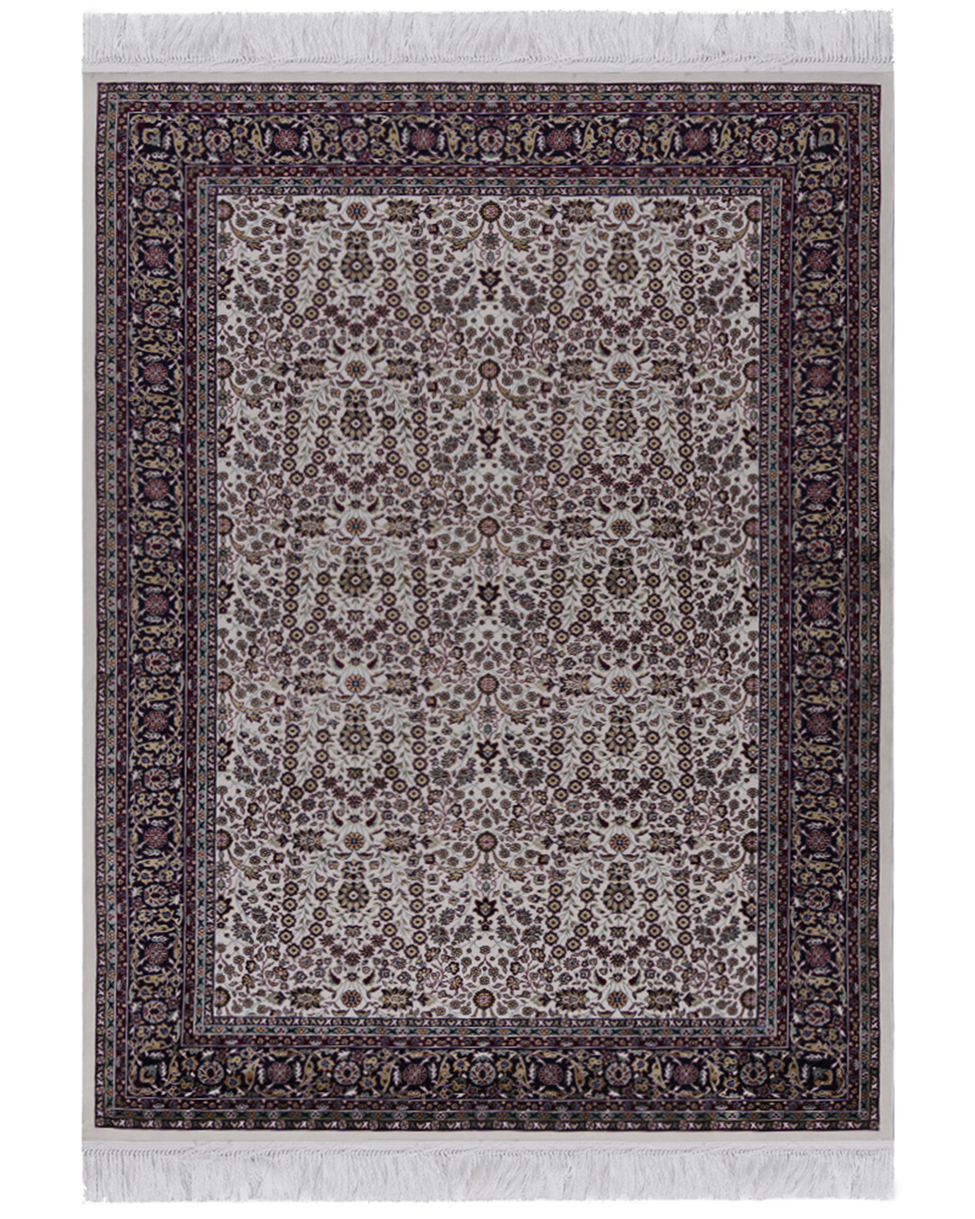 Traditioneller Teppich mit Fransen- Castello Beige - beige, rosa