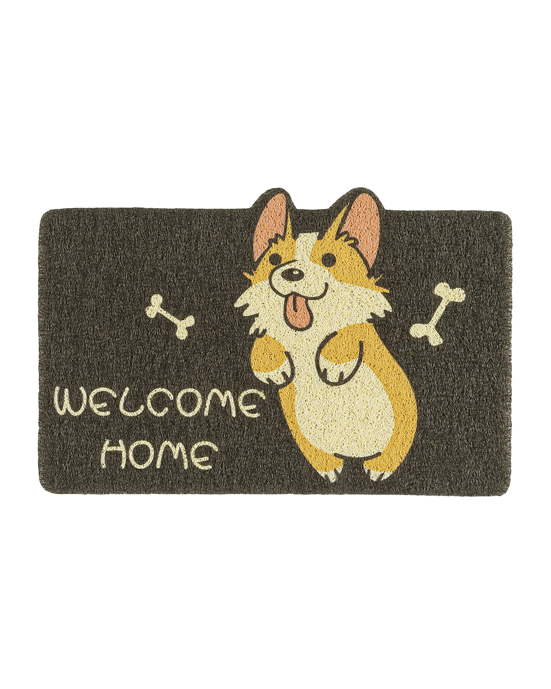 Moderne Fußmatte - Passo Allegro - braun, beige, Hund, Corgi