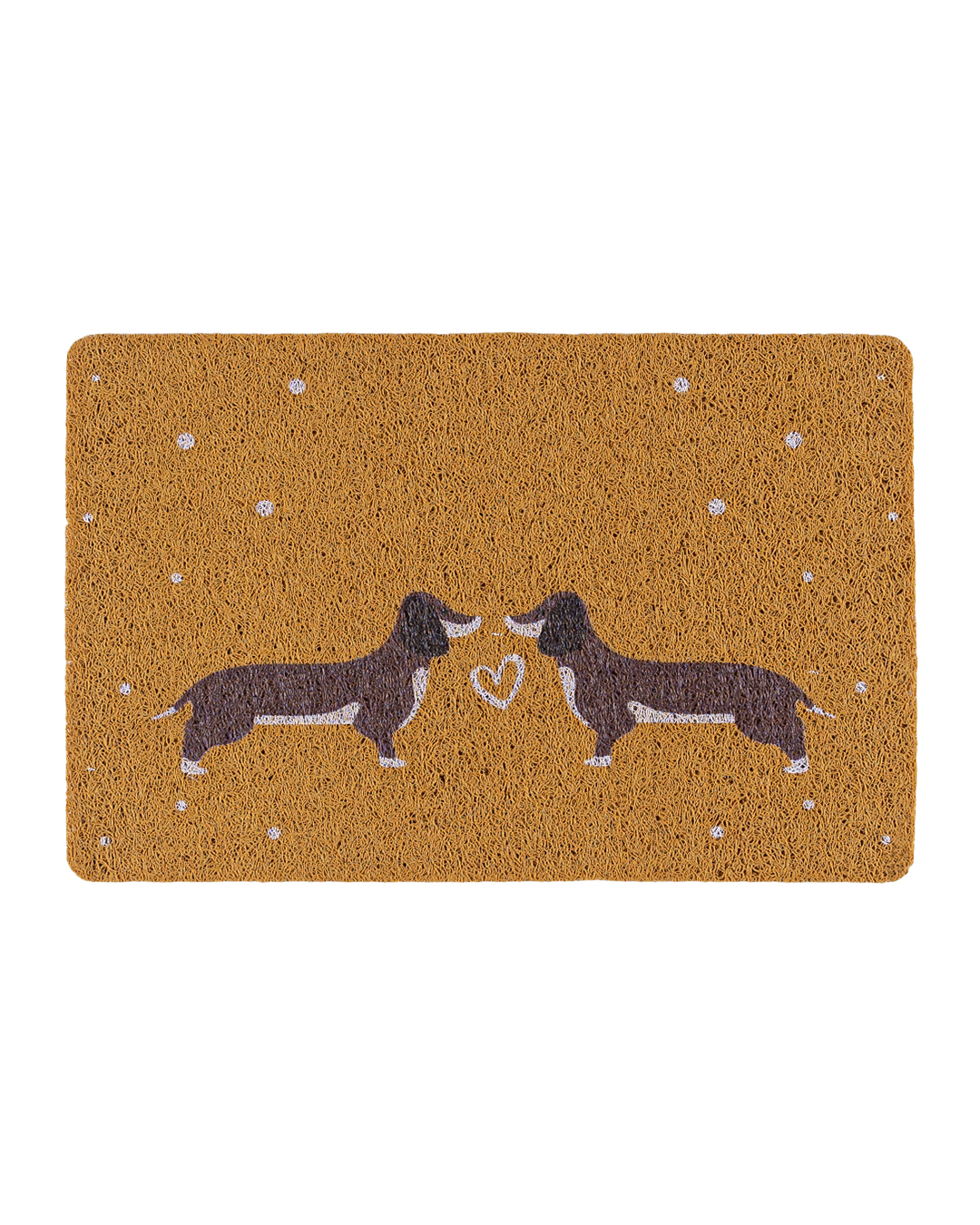 Moderne Fußmatte - Passo Cani - braun, weiß, Dackel, Hunde
