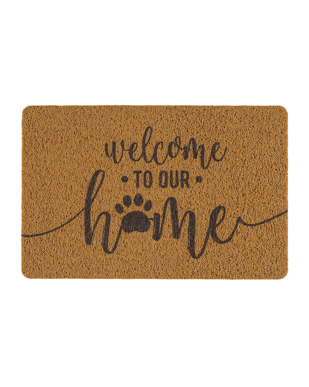 Moderne Fußmatte - Passo Entrare - braun, schwarz, Schriftzug Welcome Home