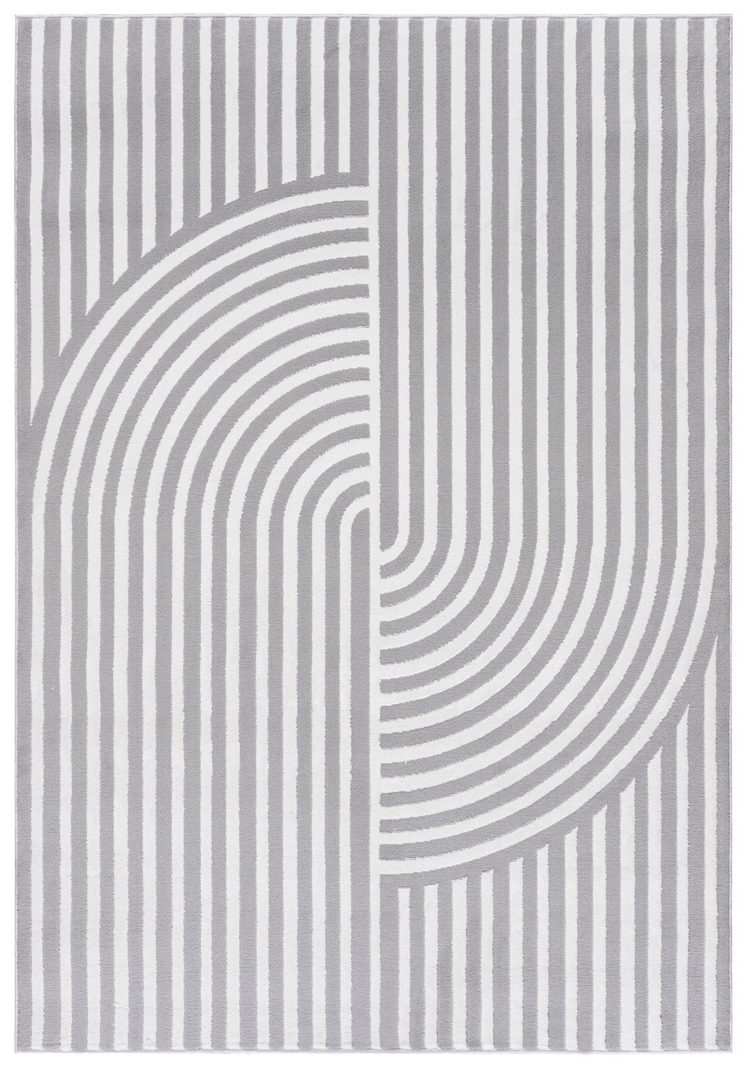 Teppich Modern Grau Weiß Bogen Geometrisch NG91A ELLEN