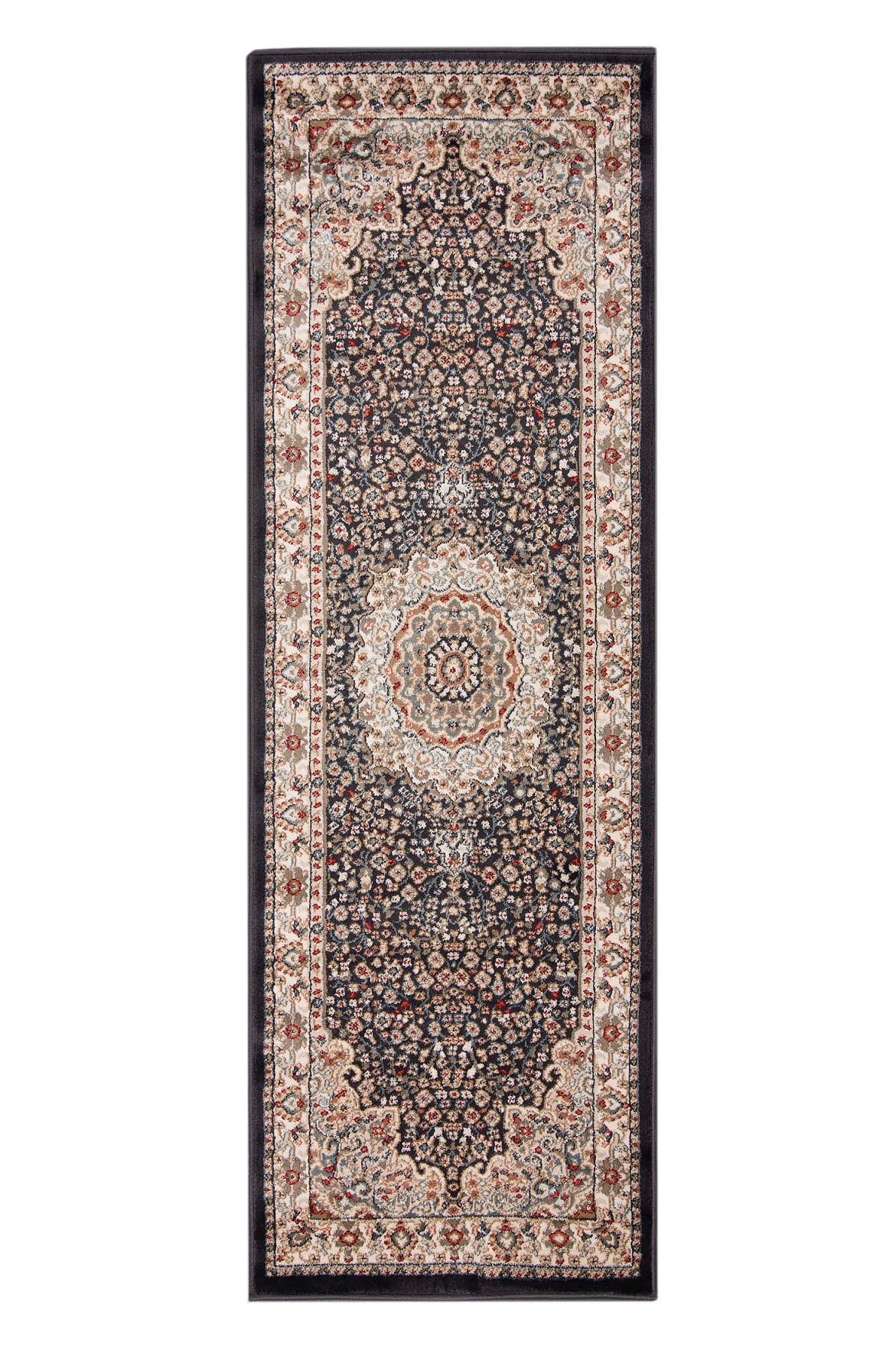 Teppichläufer Orientalisch Beige / Creme Schwarz  8582A NEMRUT