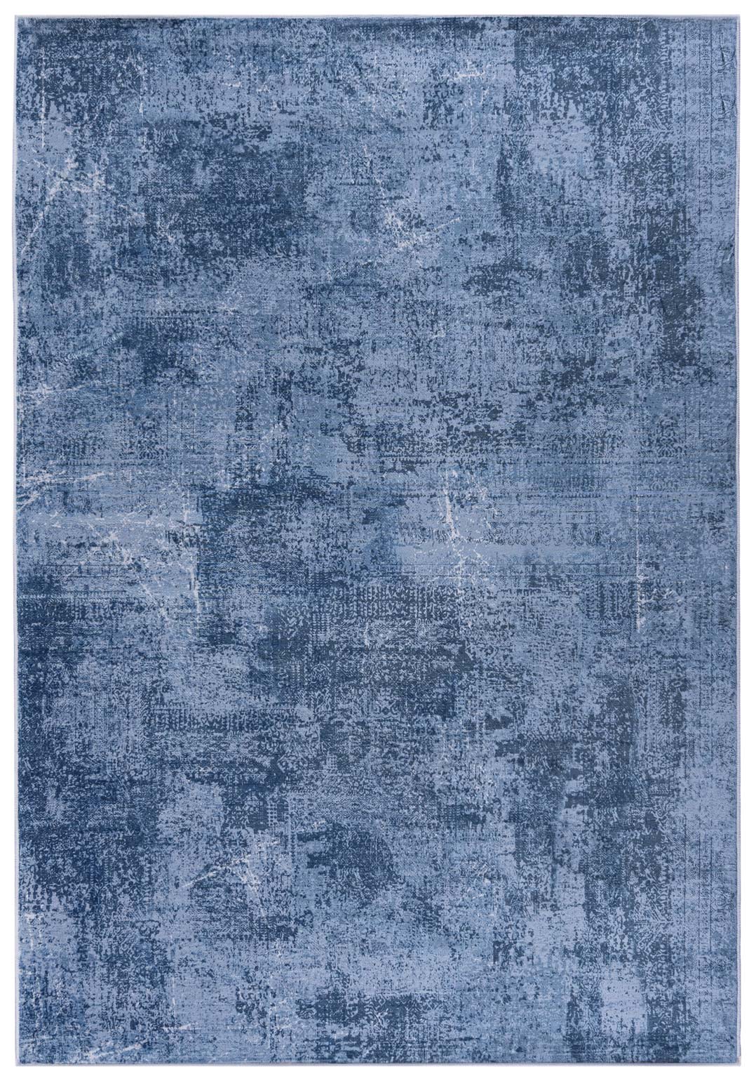 Teppich Modern Blau Abstrakt Einfarbig SOLID HUDSON - einfarbig, blau