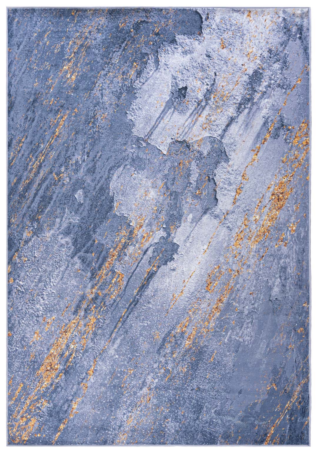 Teppich Modern Blau Grau Abstrakt Y_271C FLANNEL