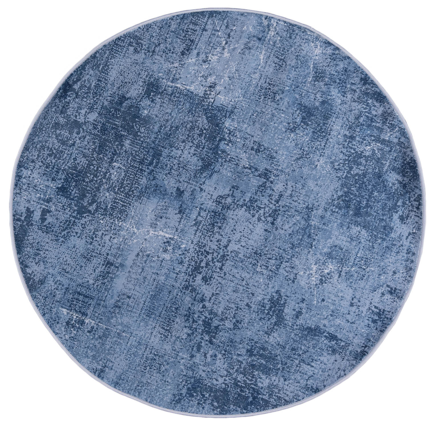 Teppich Modern Blau Abstrakt Einfarbig SOLID HUDSON - abstrakt, blau