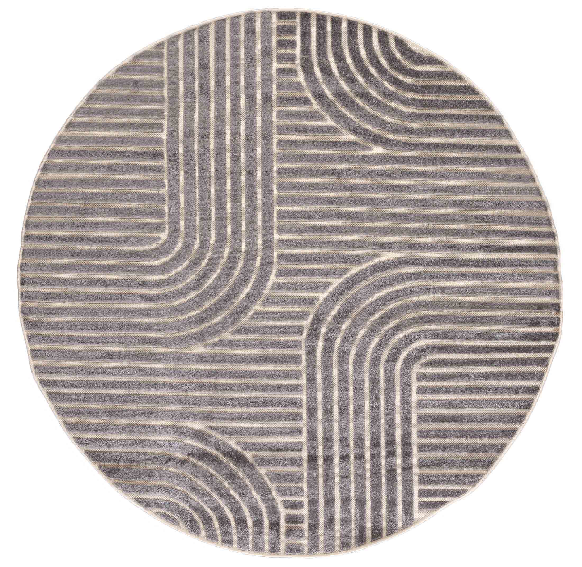 Teppich Modern Grau Geometrisch NM72C MADISON , wasserdicht, auf die Terrasse, den Balkon