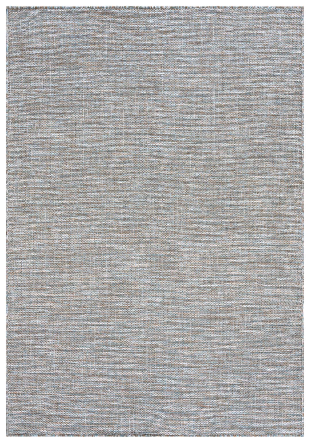 Teppich In- Outdoor Braun Blau Einfarbig 6365A VERANDA , wasserdicht, auf die Terrasse, den Balkon