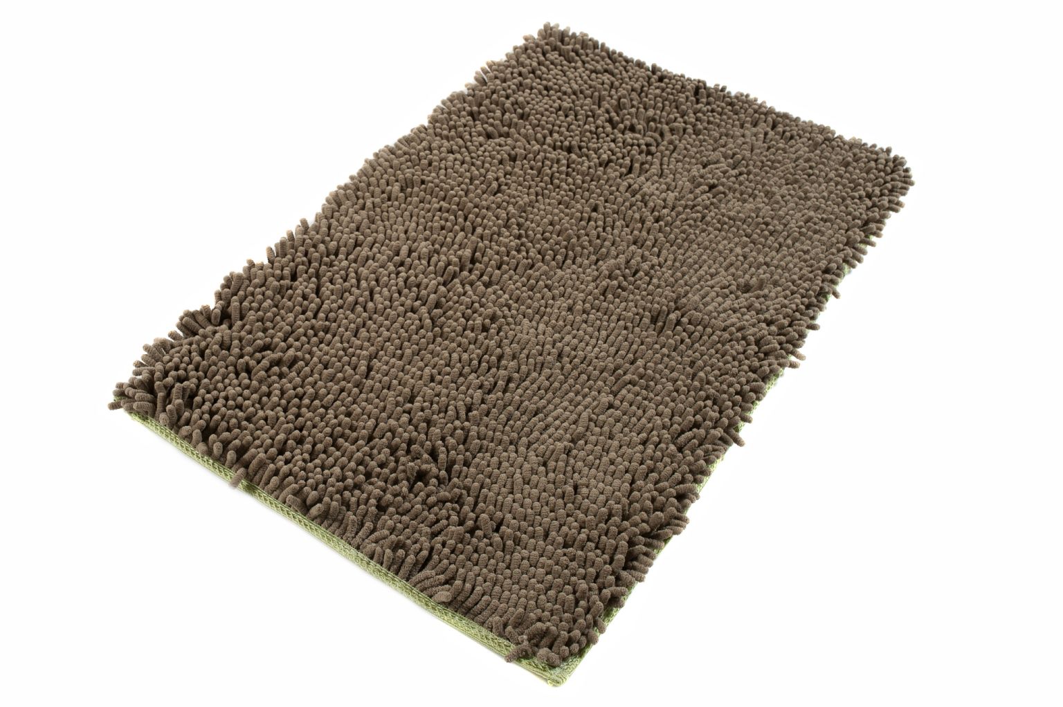 Badezimmerteppich CHENIILE SOLID GREEN – rutschfest, Mikrofaser, grün