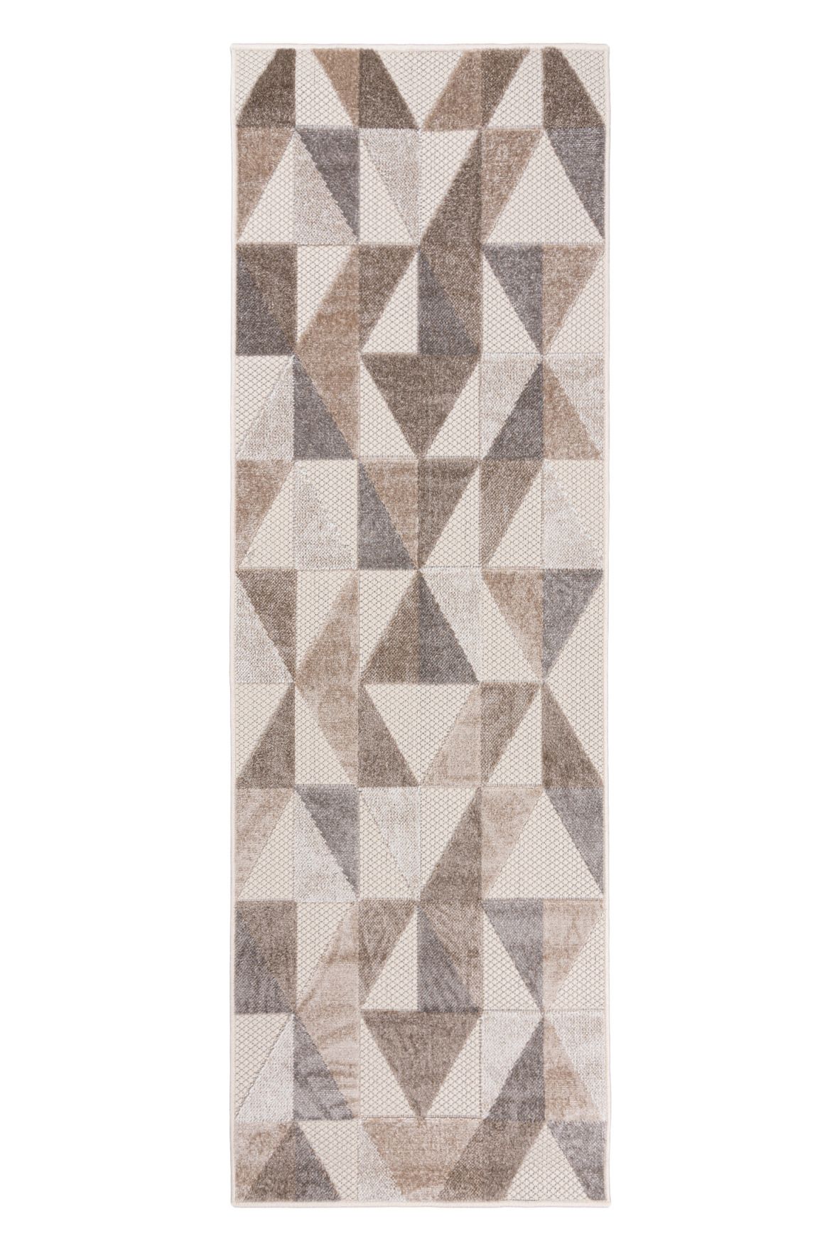 Teppichläufer In- Outdoor Beige / Creme Geometrisch EC96E AVENTURA , wasserdicht