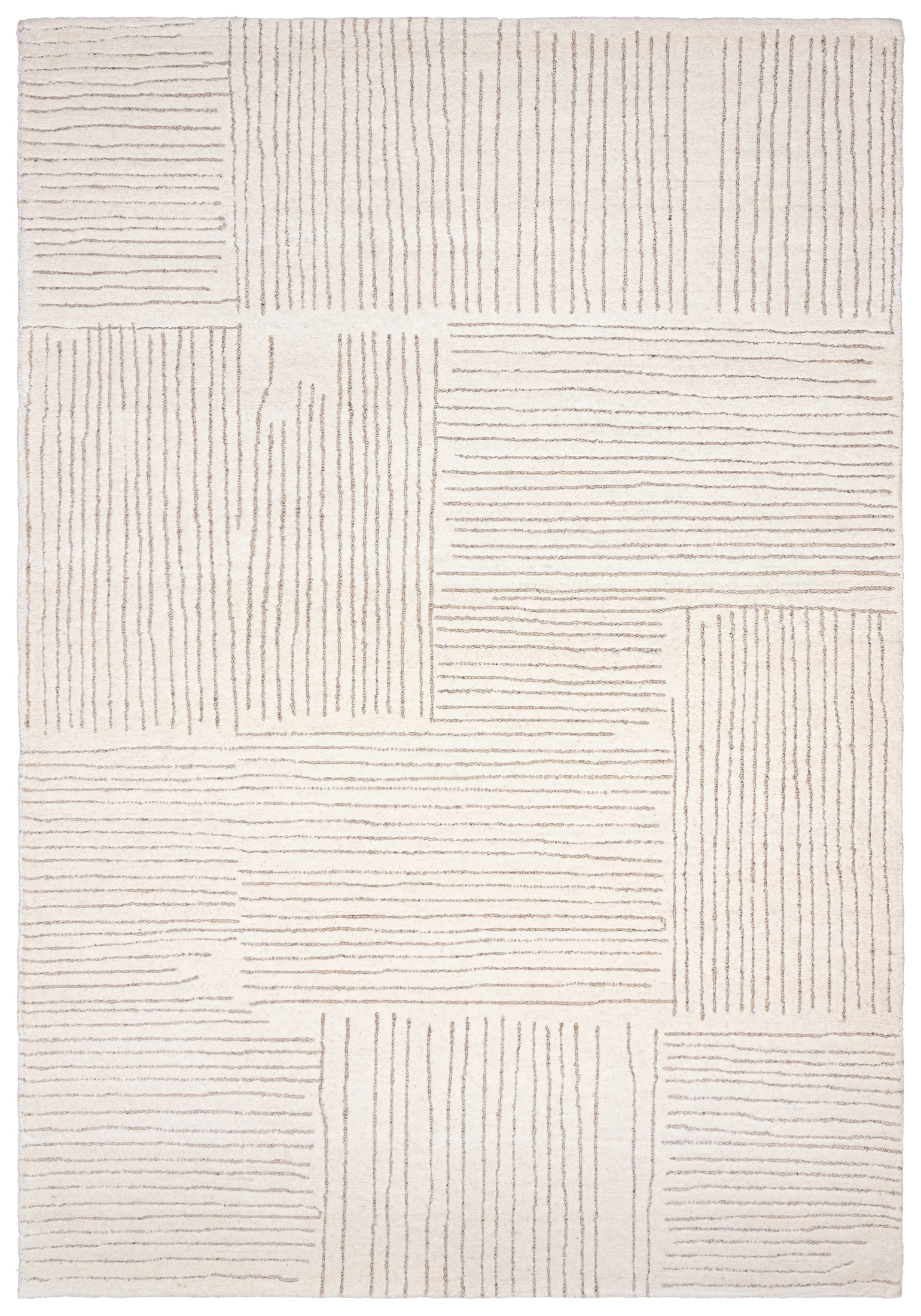 Wollteppich Beige / Creme Geometrisch EST_33 ESTONIA