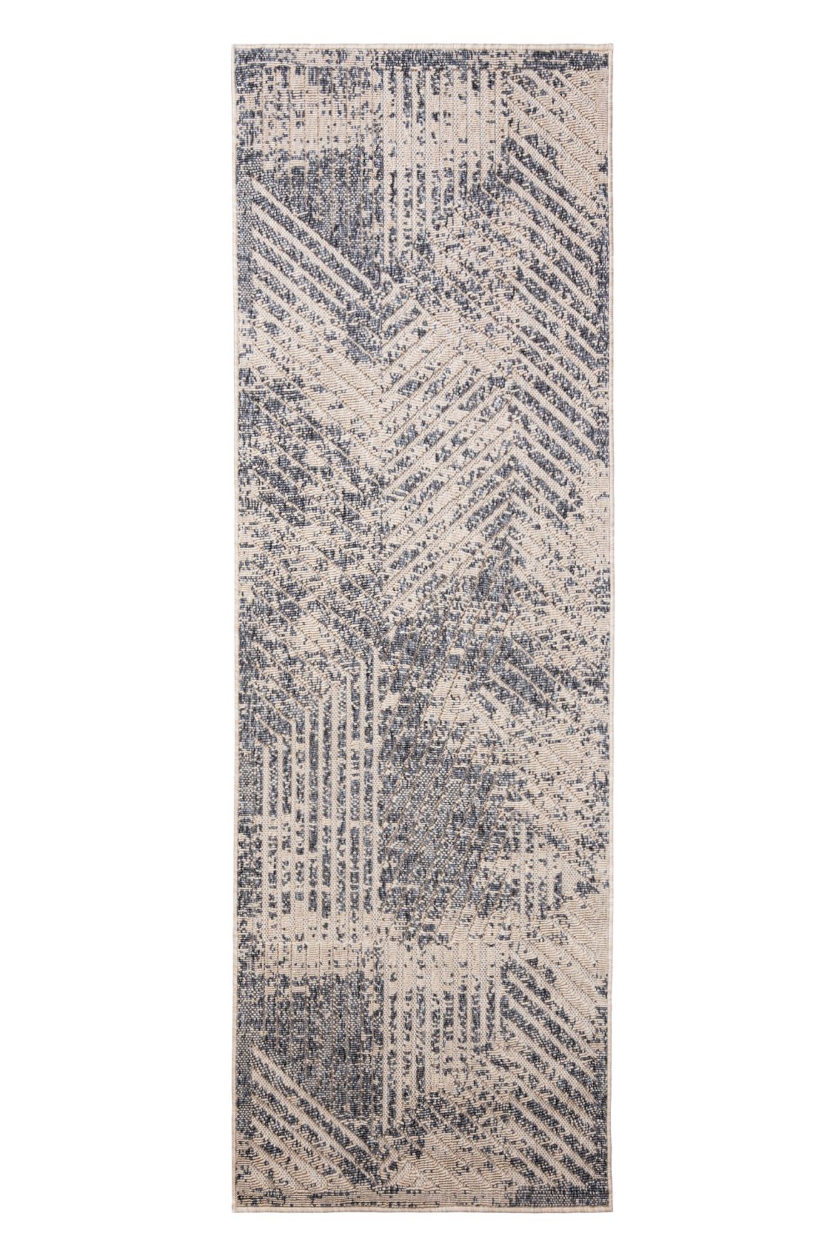 Teppichläufer In- Outdoor Beige / Creme Grau Geometrisch FG42B CANSAS