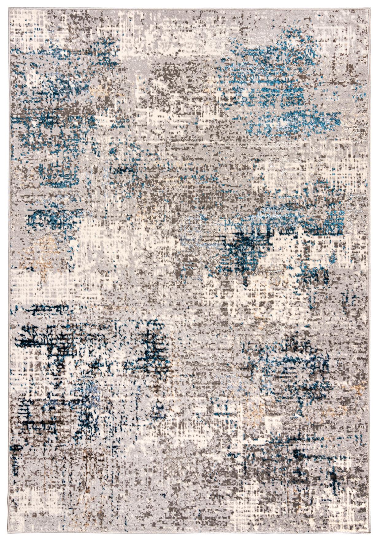 Teppich Modern Blau Grau Abstrakt I161A LAKE