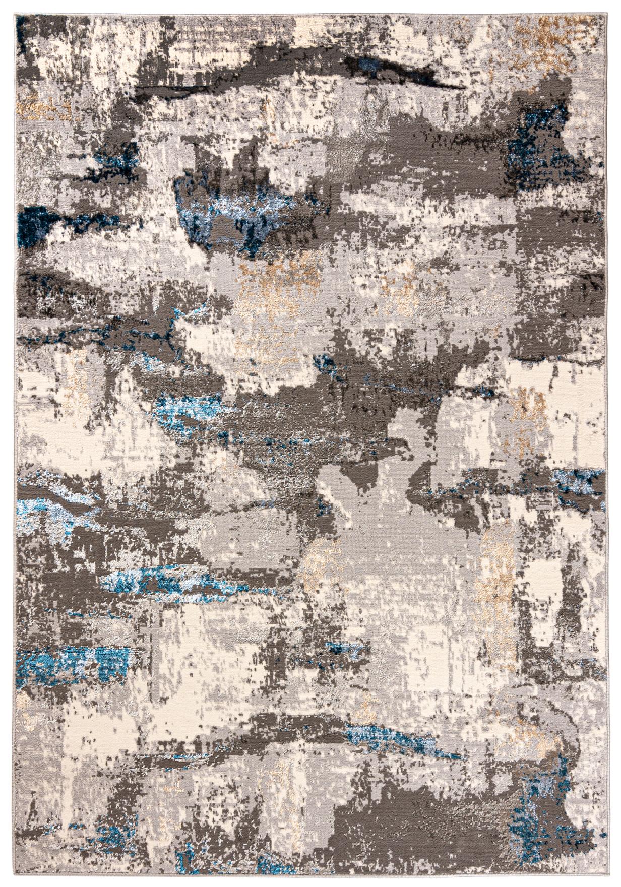 Teppich Modern Blau Grau Abstrakt I187A LAKE