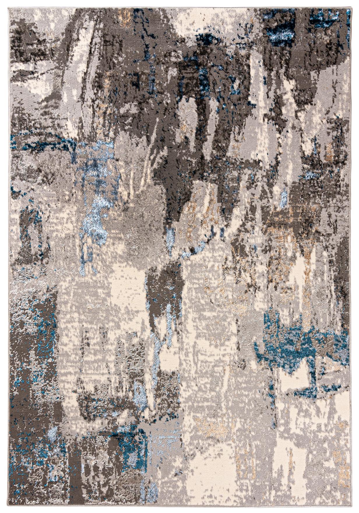 Teppich Modern Blau Grau Abstrakt I188A LAKE