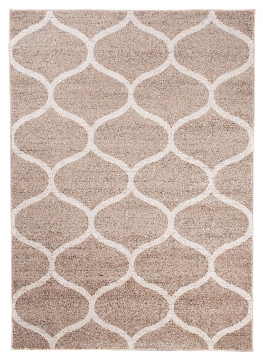 Teppich Modern Beige / Creme Geometrisch Marokkanisches Kleeblatt E665C SARI
