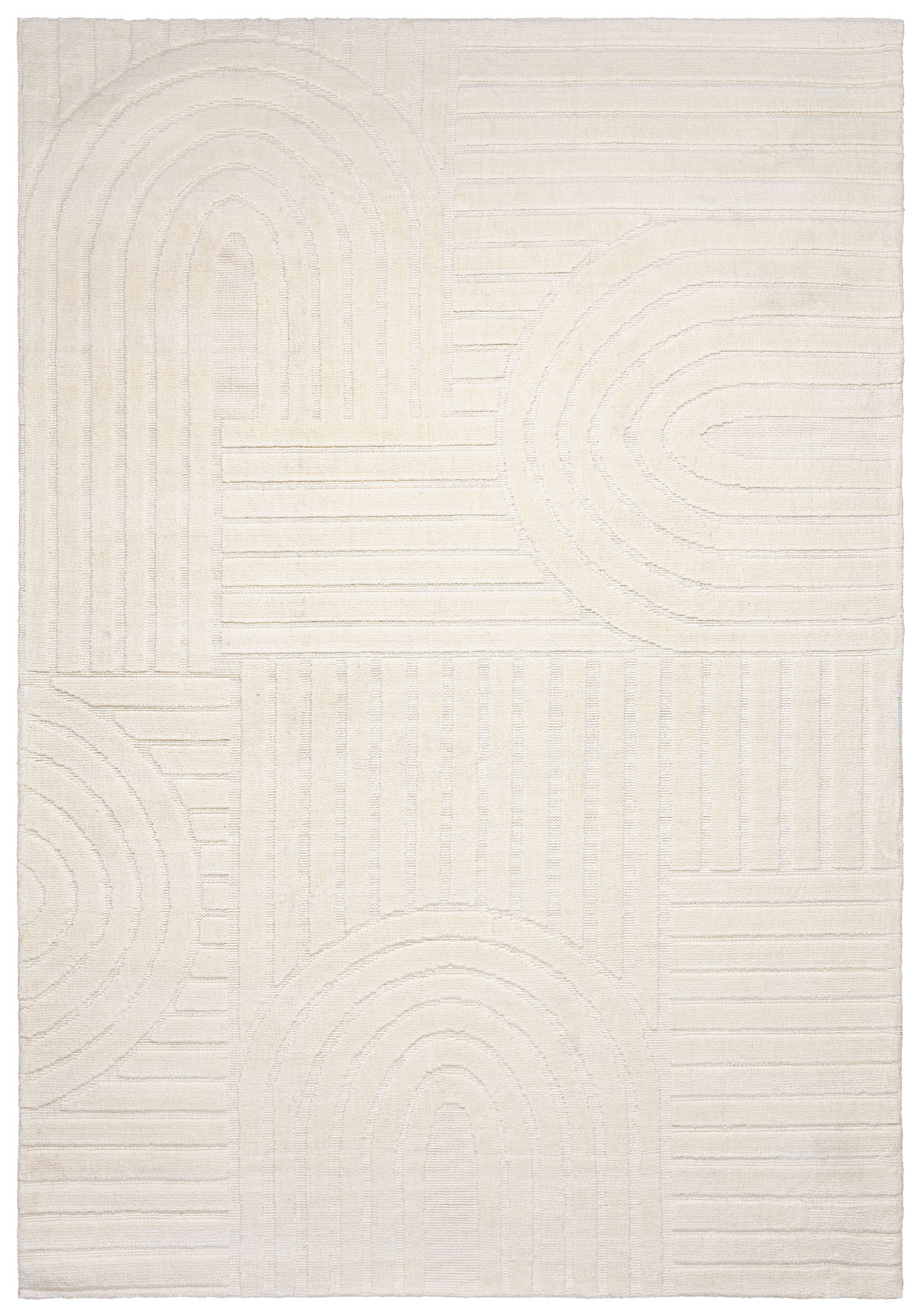 Teppich Modern Beige / Creme Geometrisch MSA_12 MISATO