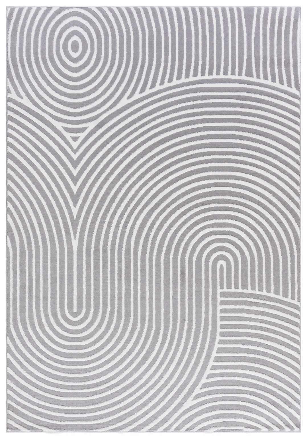 Teppich Modern Grau Weiß Bogen Geometrisch NG83B ELLEN