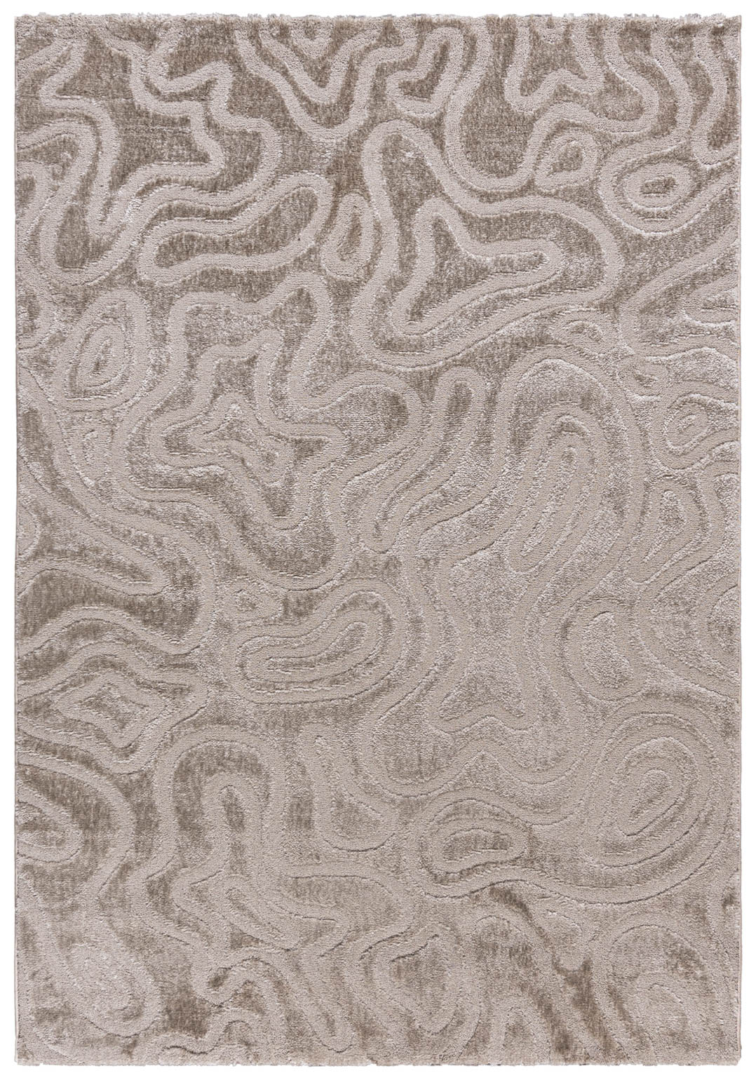 Teppich Beige Modern 3d Muster NH69A NORWAY