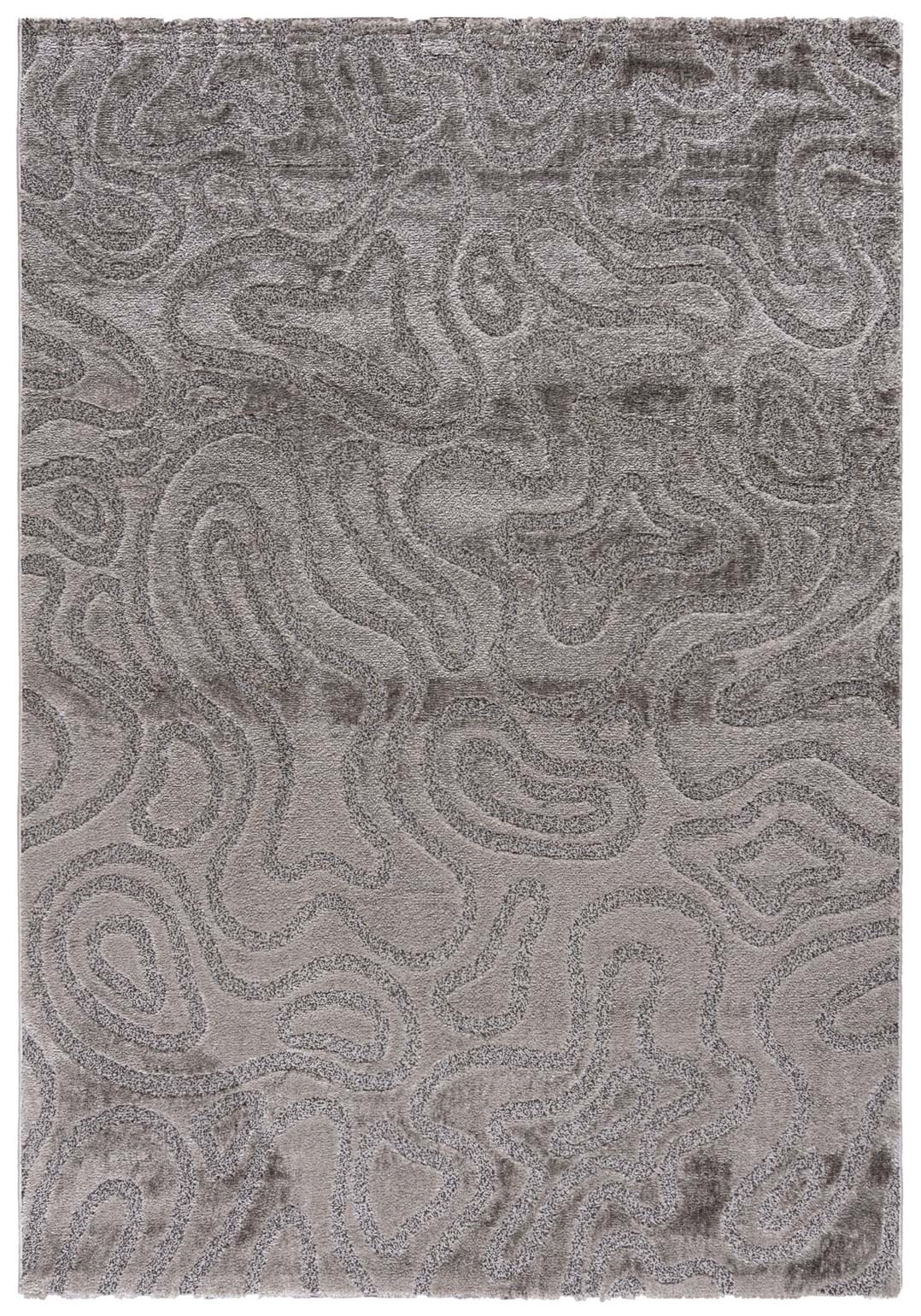 Teppich Grau Modern 3d Muster NH69A NORWAY