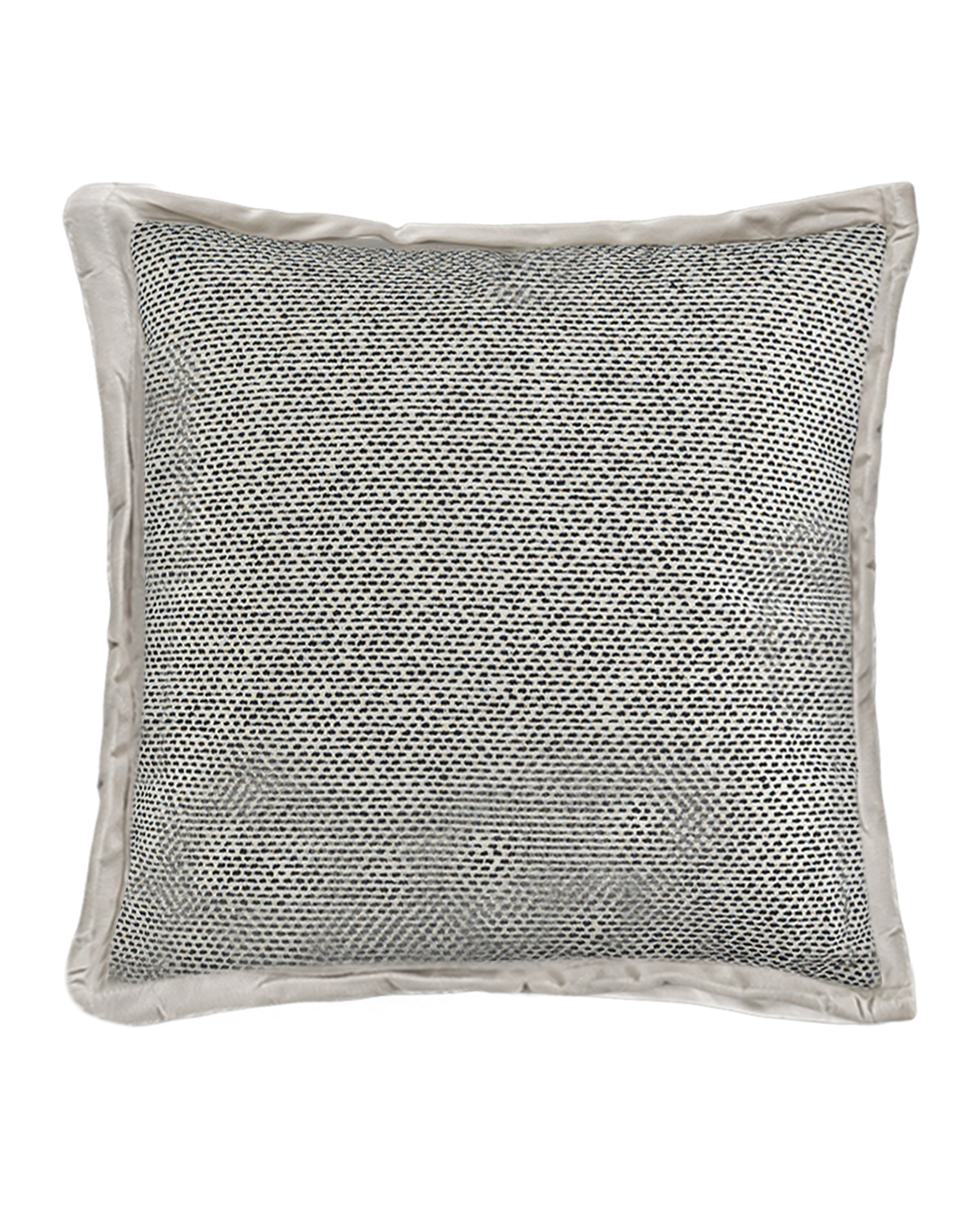Dekokissen mit Füllung, 45 x 45 cm – Calmo Momento – Jacquard, cremefarben, grau