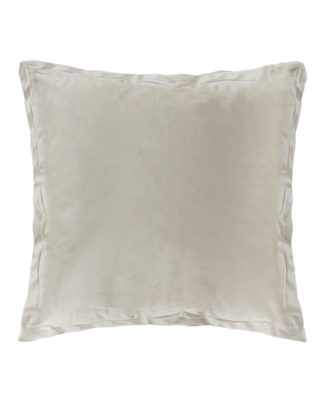 Dekokissen mit Füllung, 45 x 45 cm – Puro Beige – mit Zierborte, beige, cremefarben