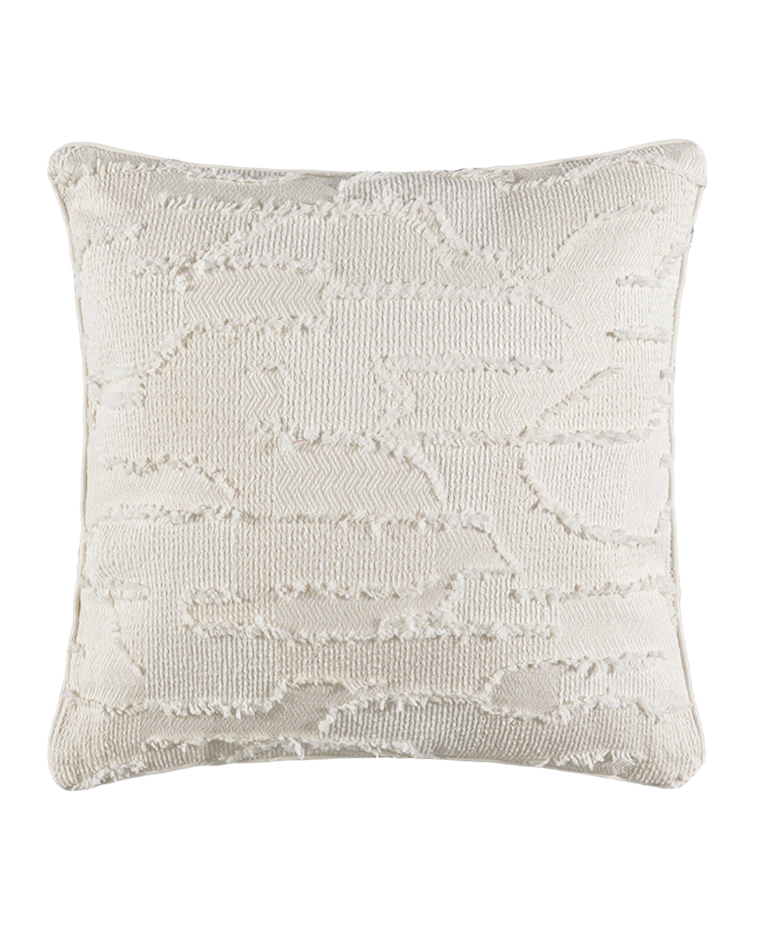 Dekokissen mit Füllung, 45 x 45 cm – Calmo Bianco – Jacquard, weiß, cremefarben