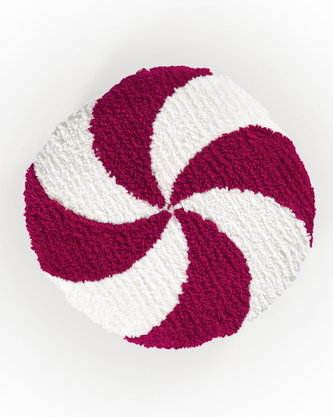 Dekokissen mit Füllung, 40x40 cm – Inverno Caramello Rosso – Weihnachtsbonbon, rot