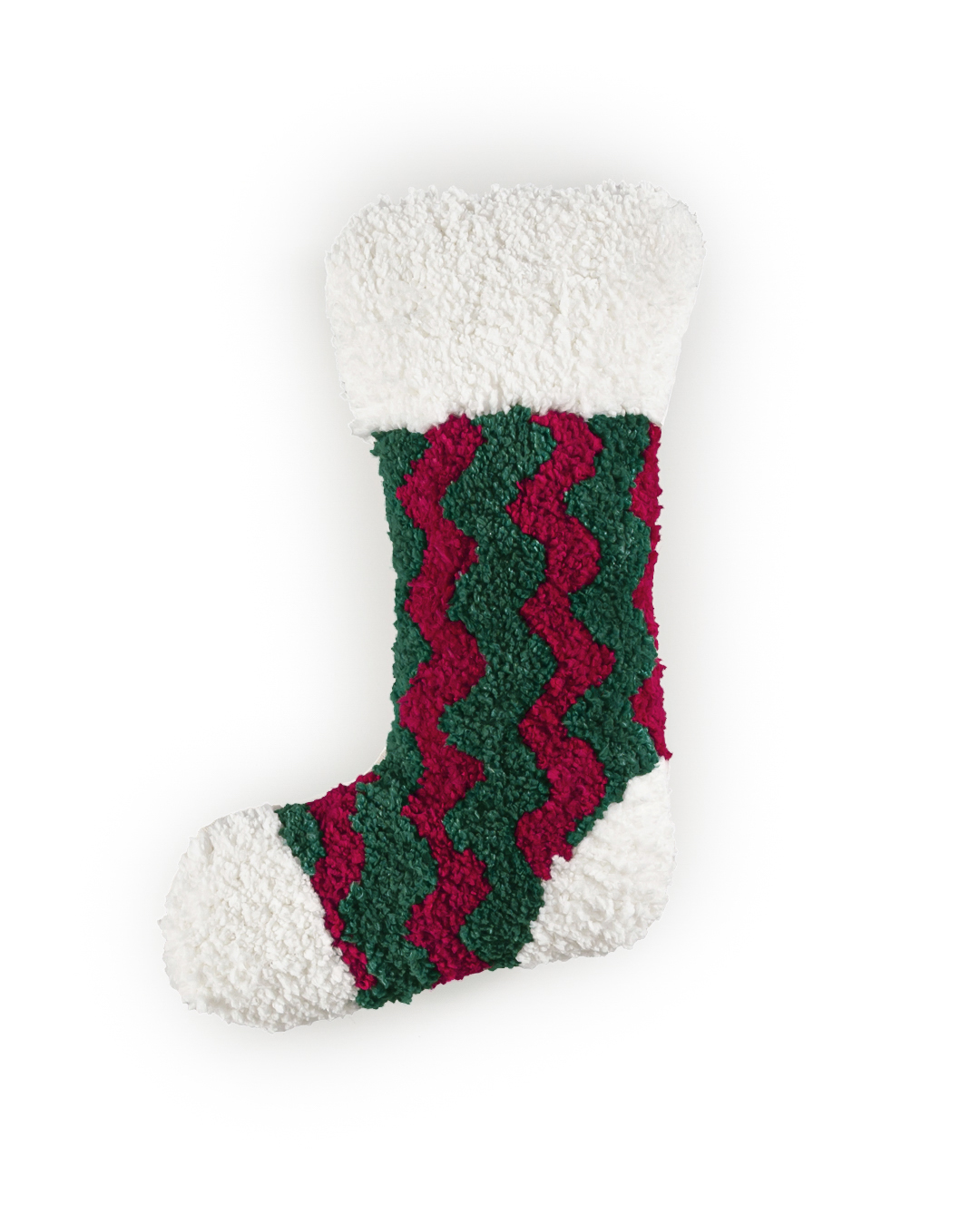Dekokissen mit Füllung, 25x35 cm – Inverno Scarpa Verde – Socke, weihnachtlich, grün
