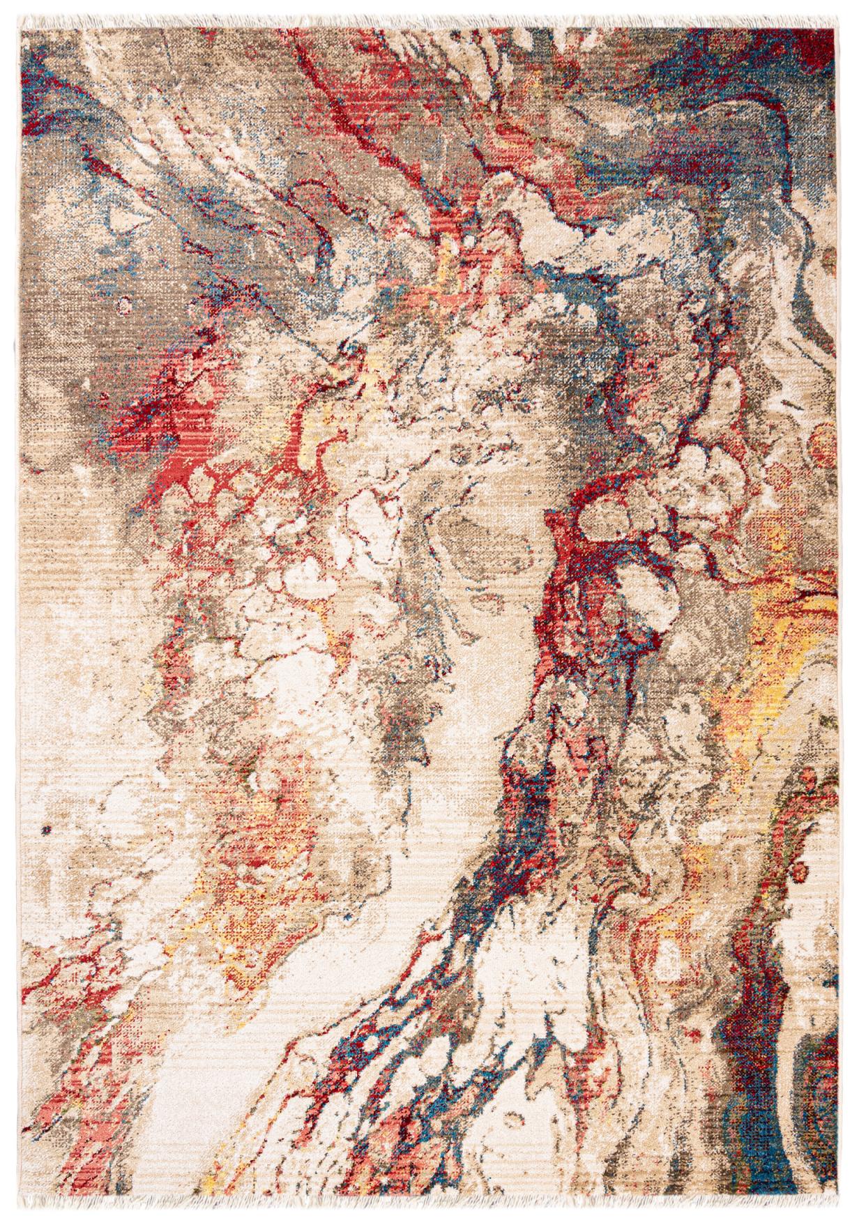 Teppich Modern Multicolor Abstrakt Marmor FF52A RIVIOLI - abstrakt, bunt
