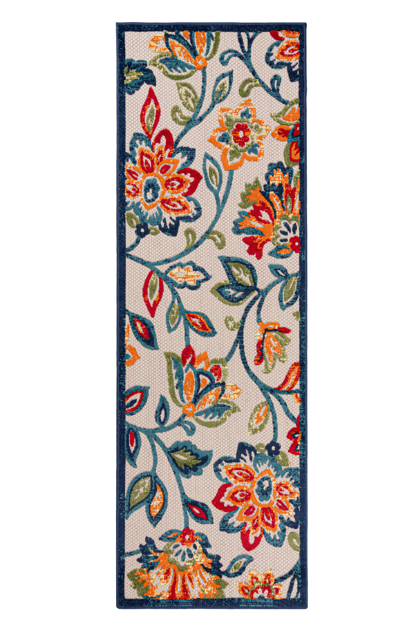 Teppichläufer In- Outdoor Multicolor Floral EC93A AVENTURA , wasserdicht