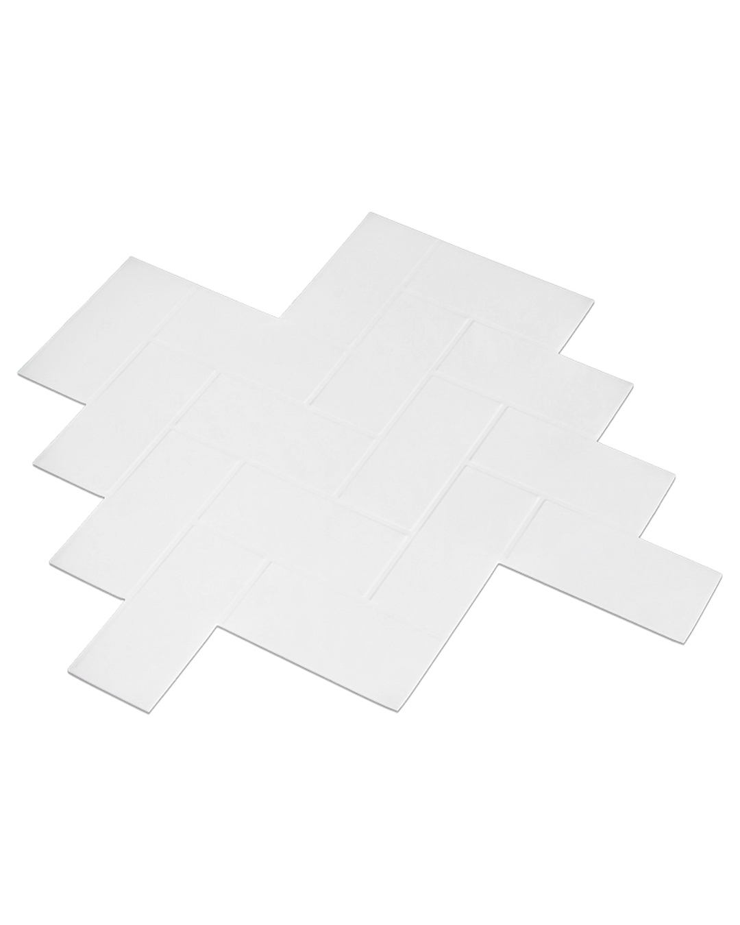 Selbstklebende Fliesen - Corbe Bianco - weiß 10 Stk.