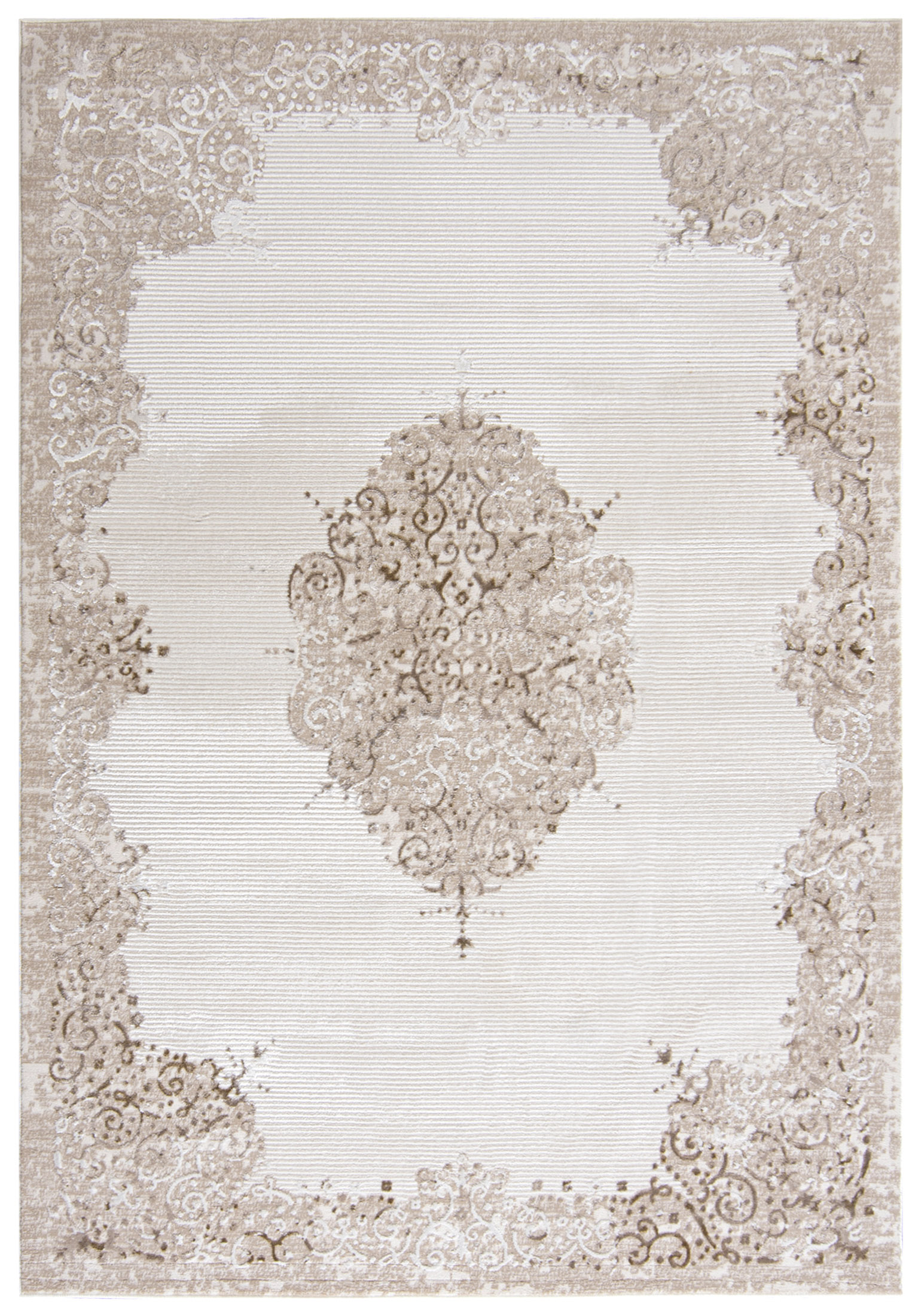 Teppich Beige / Creme  TV44A HERA - klassisch, Rahmen, beige, cremefarben