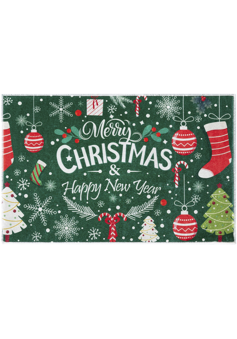 Weihnachtsteppich, Weihnachtsbaummatte - XMAS TREE Weihnachts-Fußmatte, grün