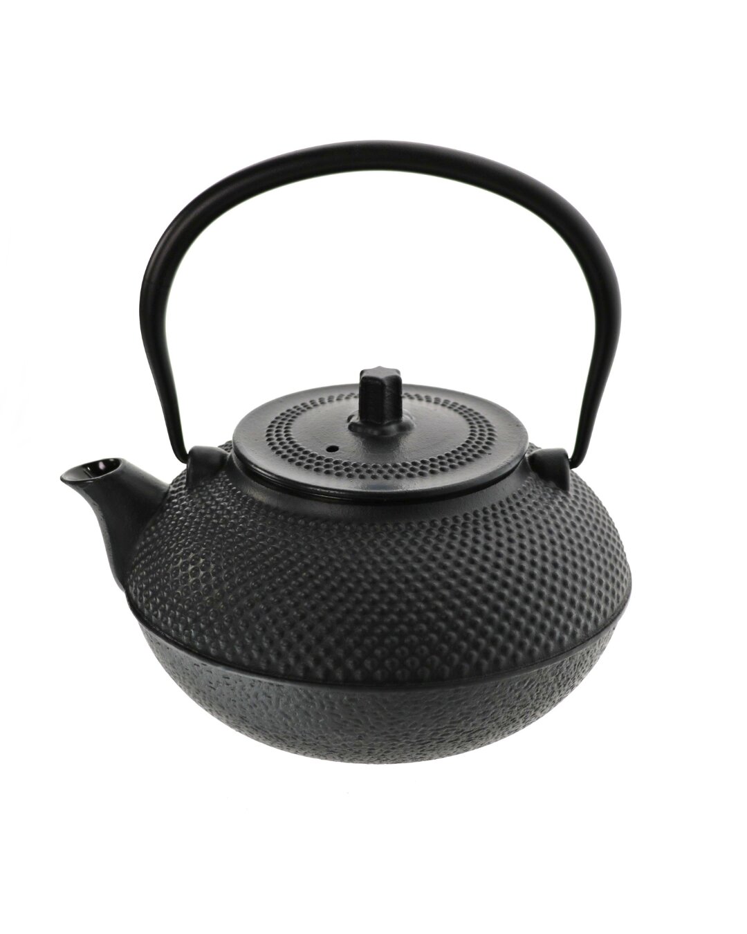 Gusseiserne Teekanne 1,5 L, japanische Teekanne mit Sieb – Infuso Nalo – orientalisch, schwarz